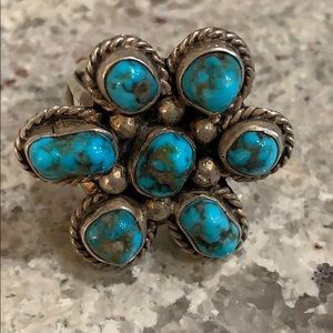 Size 7 Tibetan Turquoise Ring